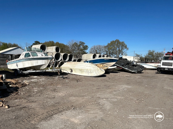Relinquished boats at the Brazoria County Vessel-Turn-In Program.