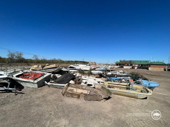 Relinquished boats at the Brazoria County Vessel-Turn-In Program.