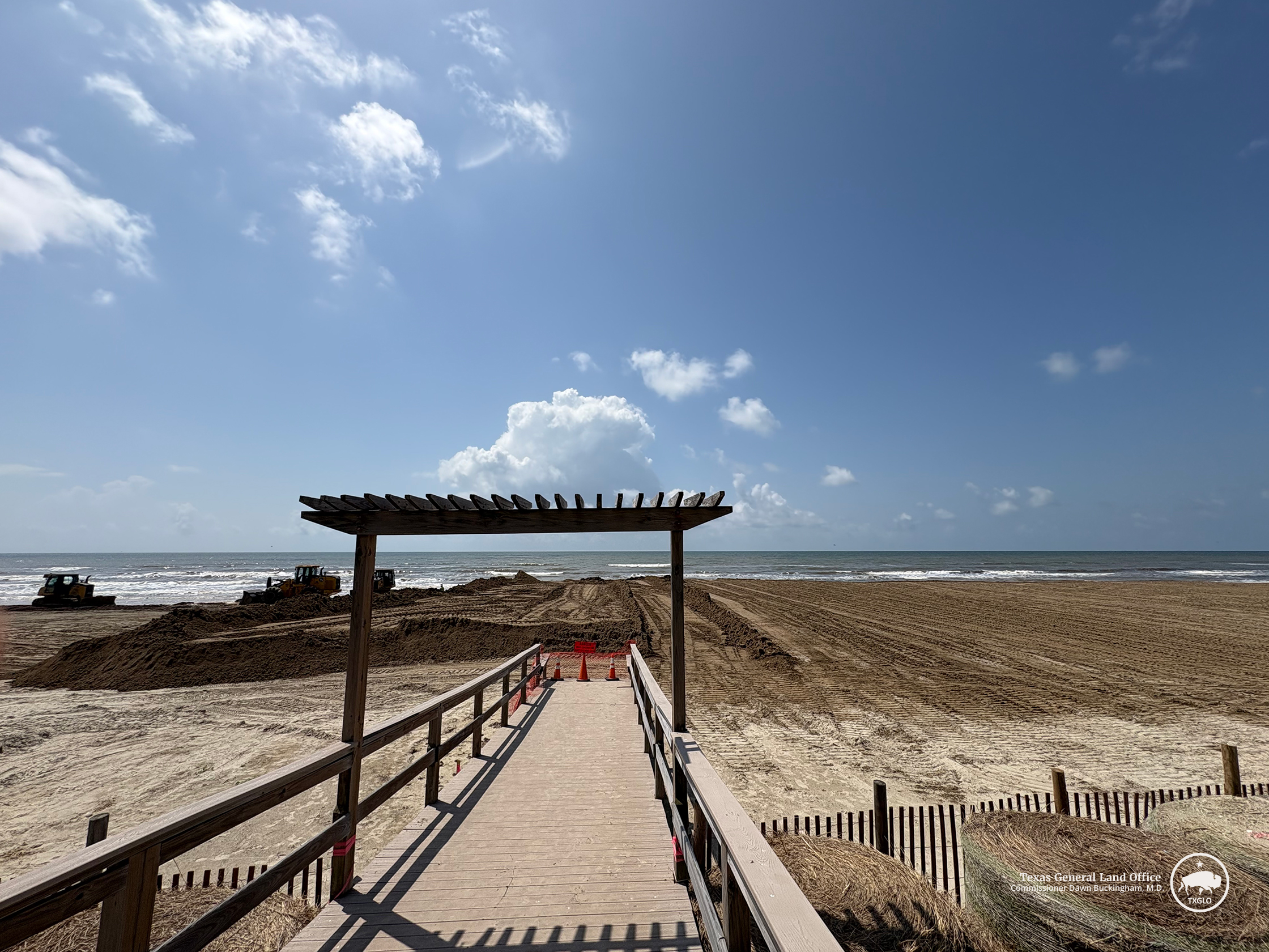 Progress on the GLO's CEPRA project at Jamaica Beach on Galveston Island