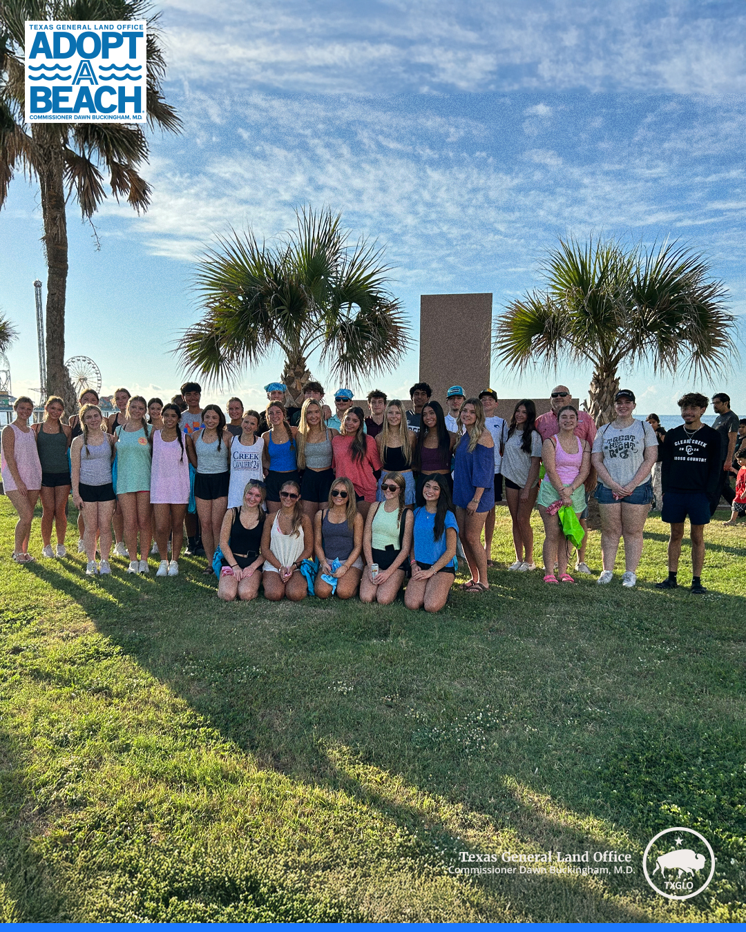 Volunteers at the 2025 Adopt-A-Beach Fall Cleanup