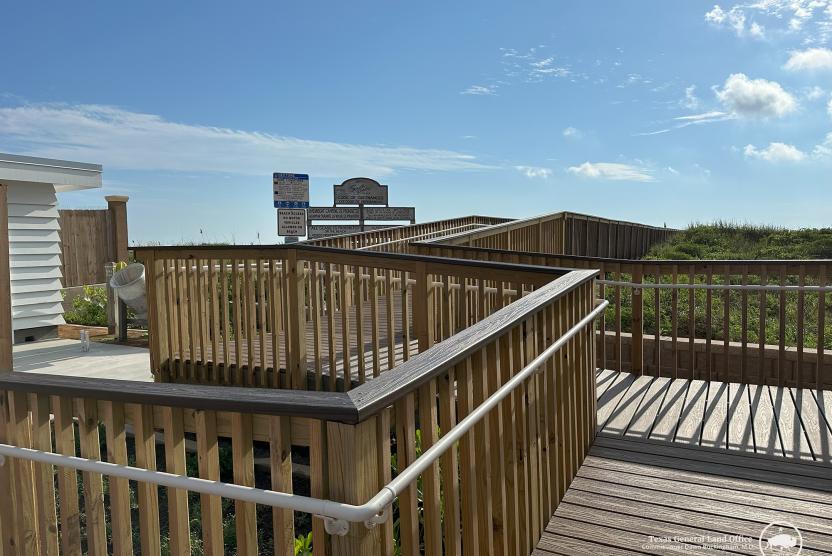 ADA Compliant Dune Walkover at Neptune Circle, Beach Access #16 on South Padre Island
