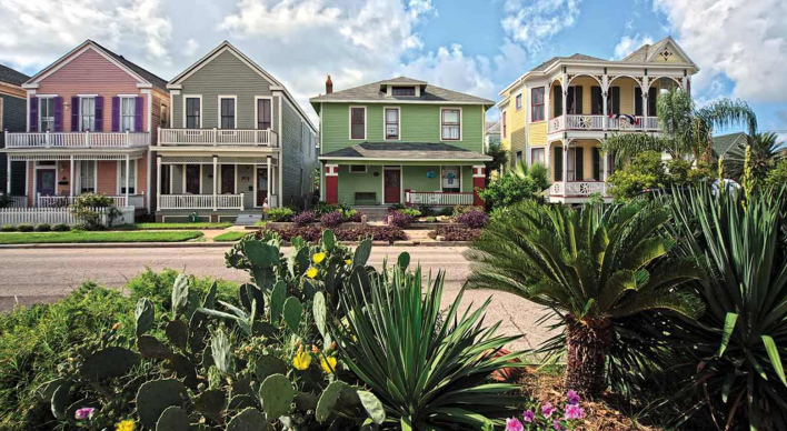Image of a Galveston residential neighborhood