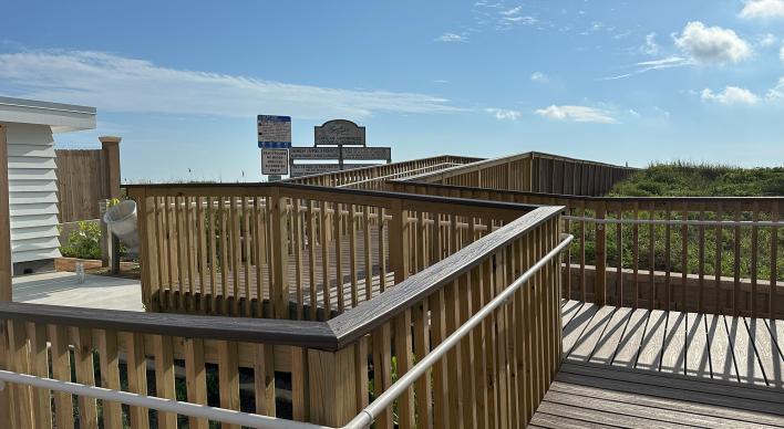 ADA Compliant Dune Walkover at Neptune Circle, Beach Access #16 on South Padre Island
