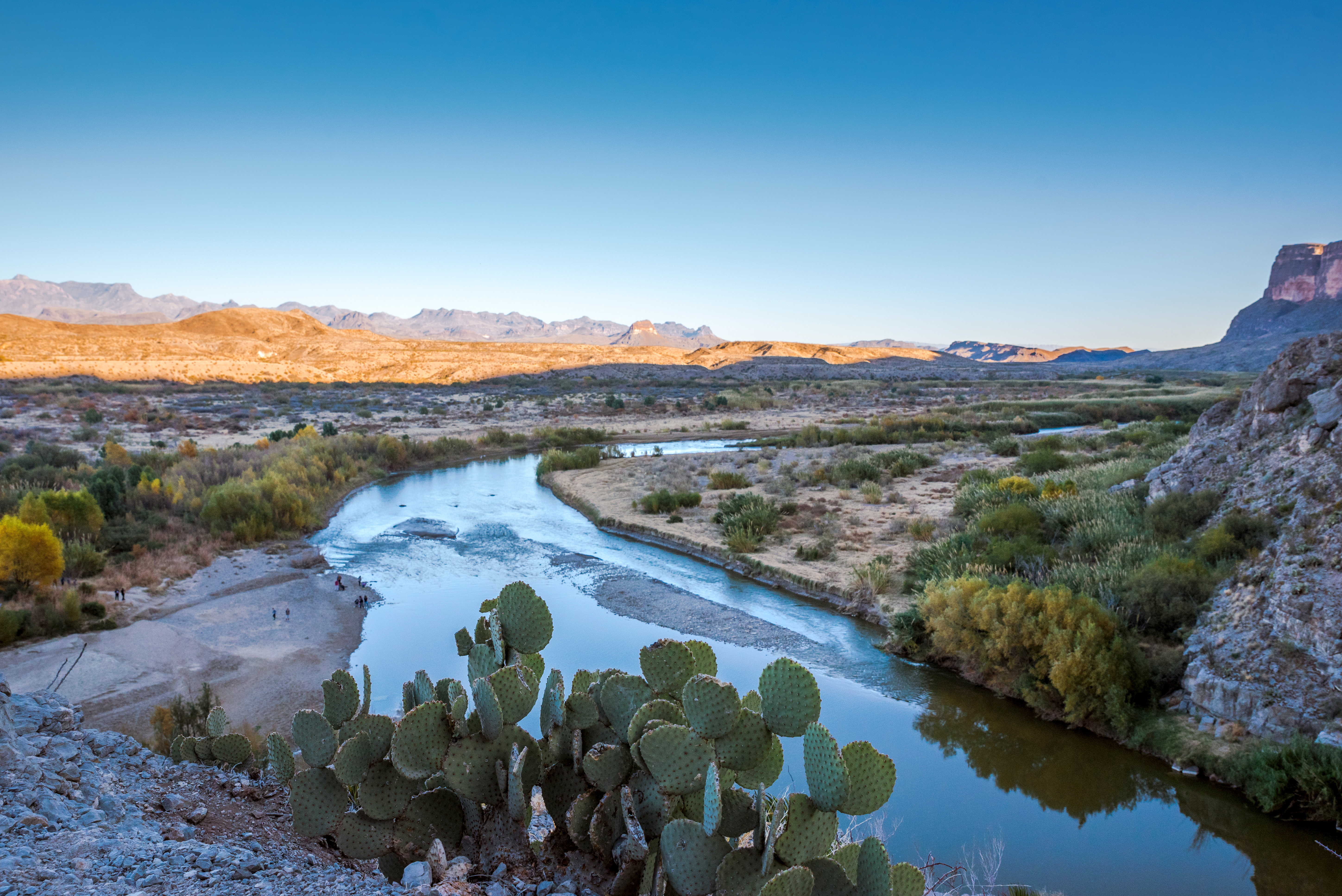 The Rio Grande river as it cuts through the landscape of Big Bend.