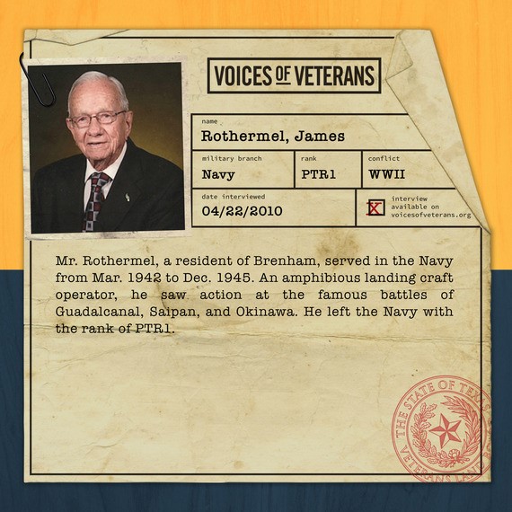 Voices of Veterans: PTR1 James Rothermel U.S. Navy - Profile