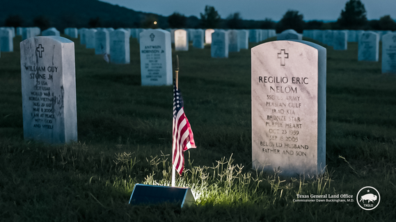 KIA/MIA Headstone Illumination During Memorial Day Weekend at the Central Texas State Veterans Cemetery in Killeen