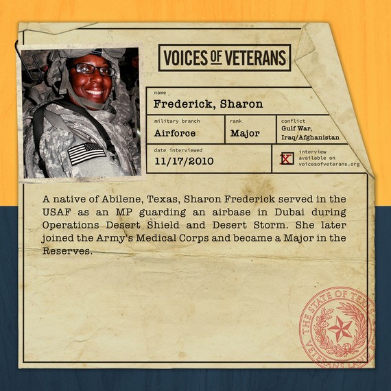Voices of Veterans - Maj. Sharon Frederick - Profile