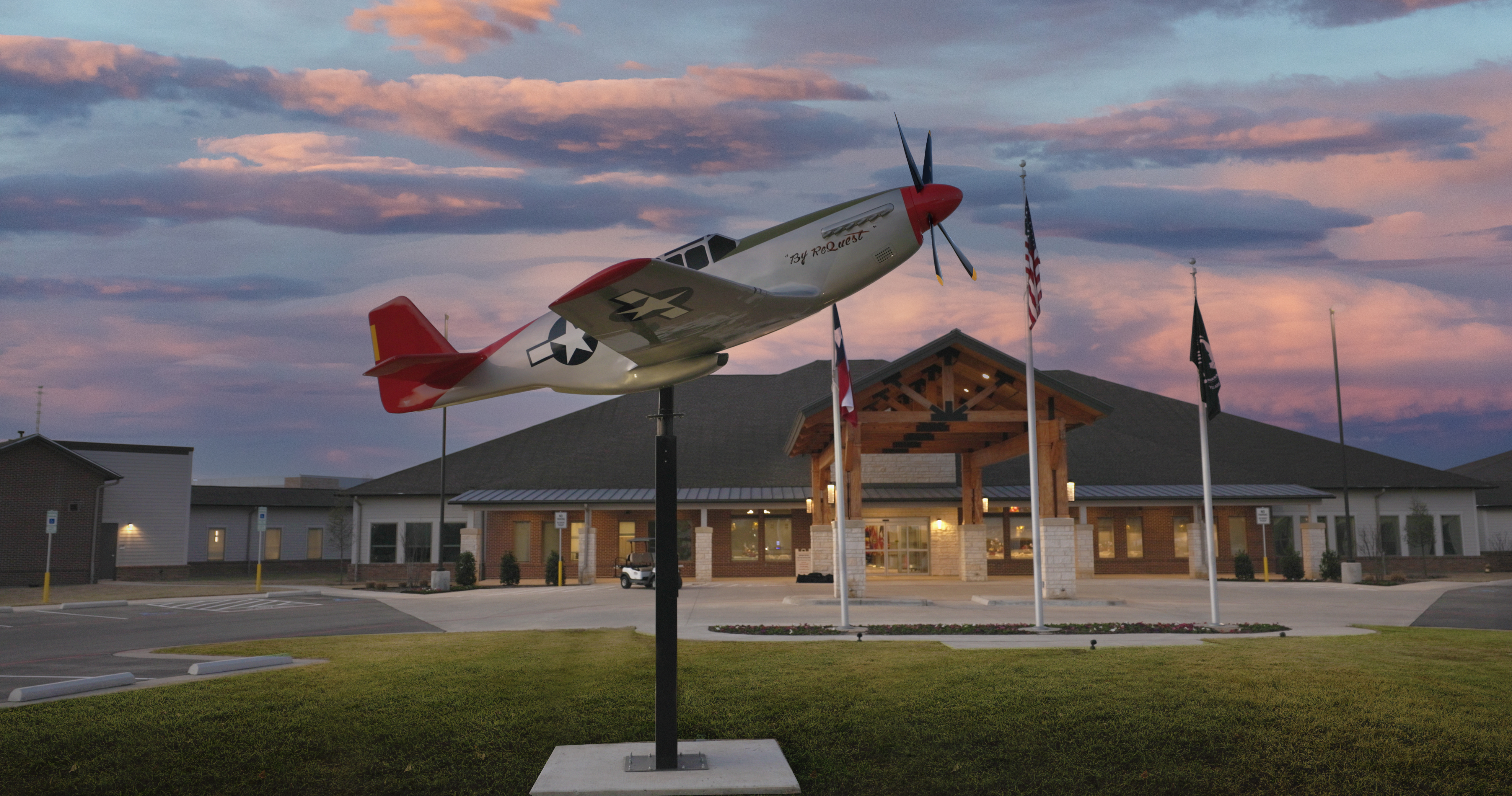   P-51C Mustang Replica Aircraft at the Tuskegee Airmen Veterans Home in Fort Worth