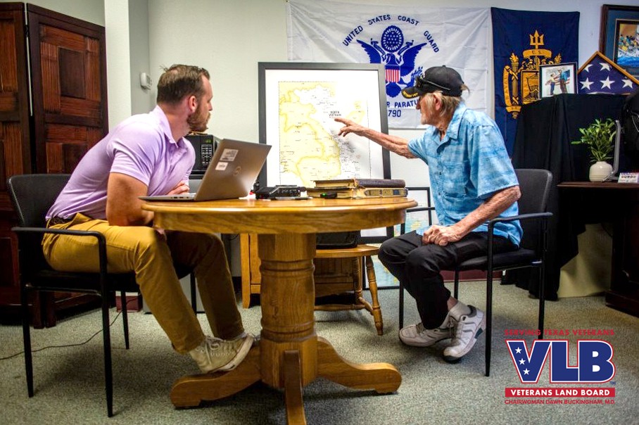 VLB's James Dillon conducts an interview with a Veteran for the Voices of Veterans Oral History Program