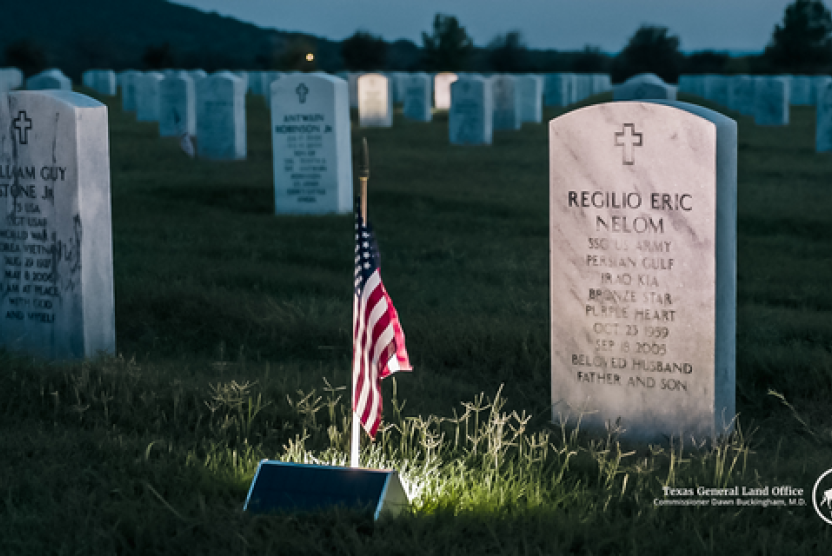 KIA/MIA Headstone Illumination During Memorial Day Weekend at the Central Texas State Veterans Cemetery in Killeen