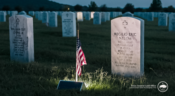 KIA/MIA Headstone Illumination During Memorial Day Weekend at the Central Texas State Veterans Cemetery in Killeen
